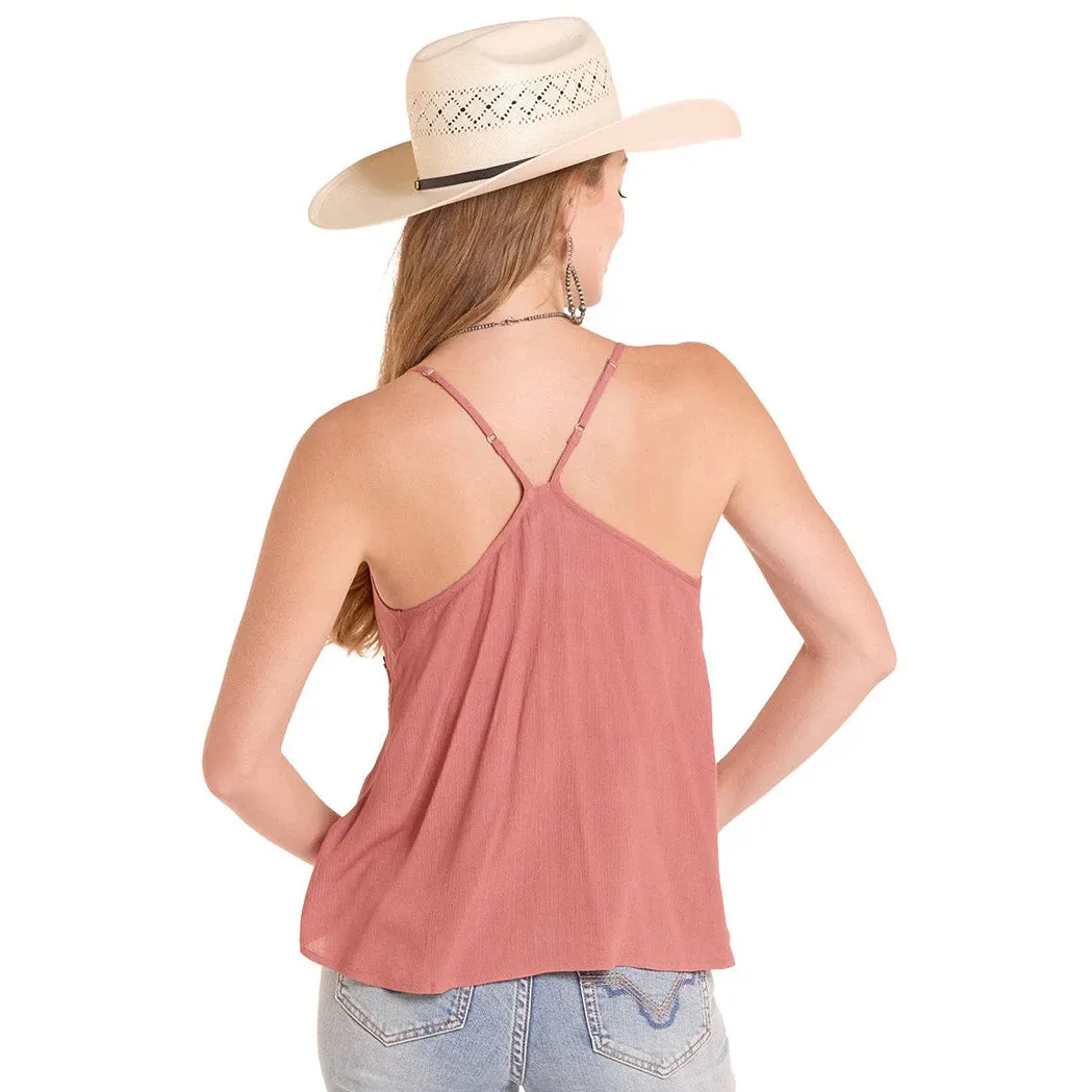 Rock & Roll Women's Lace Crinkle Tank Top - Multiple Colours - Image 2