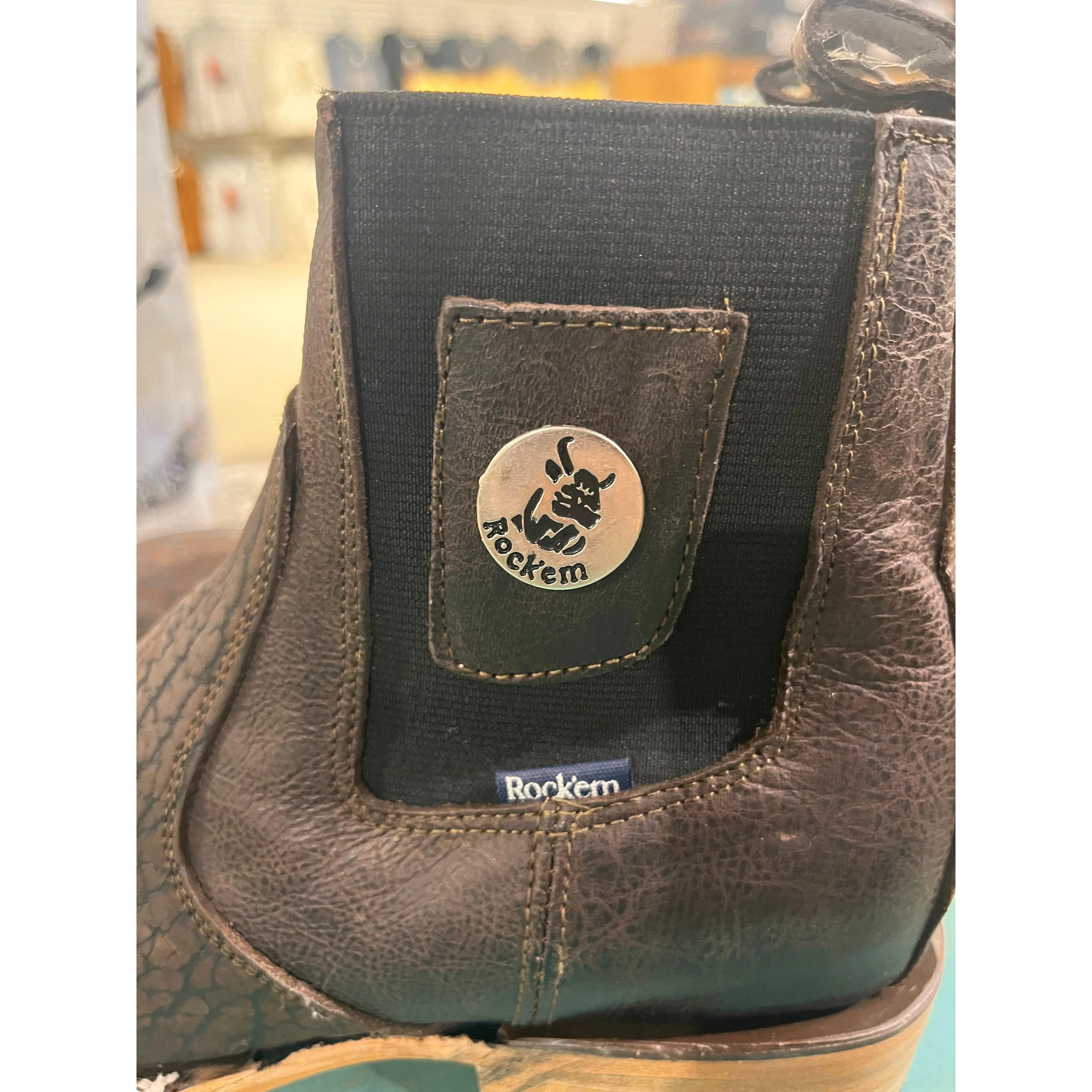 Rock'em Men's Piel Cuello Toro Cafe - Image 5