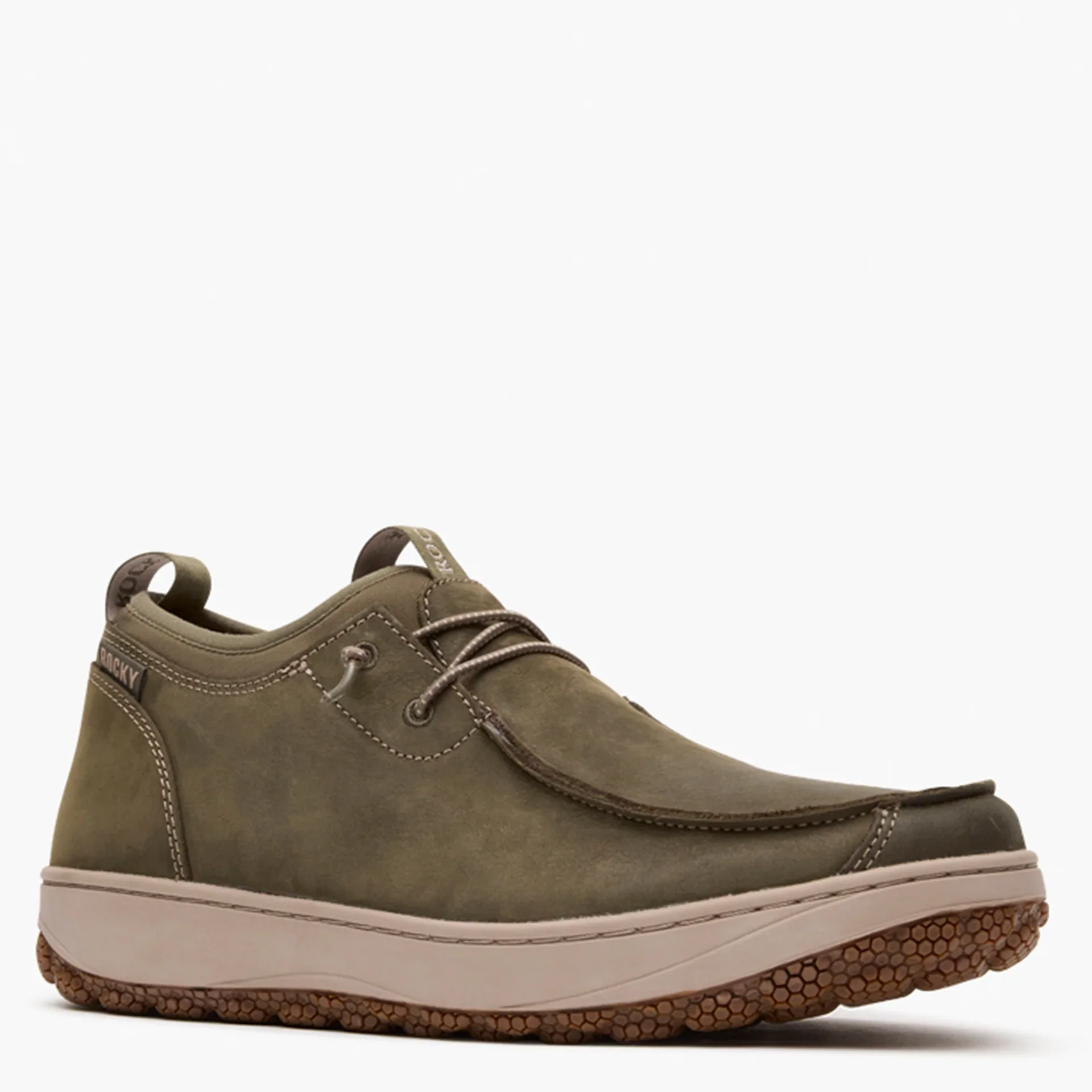 Rocky Men's Dry-Strike SRX Moc Toe Outdoor Shoe - Dark Olive - Image 2