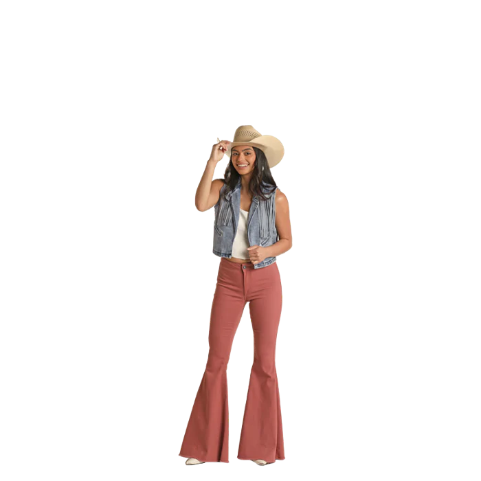 Rock & Roll Women's Rosy Brown Bell Bottom