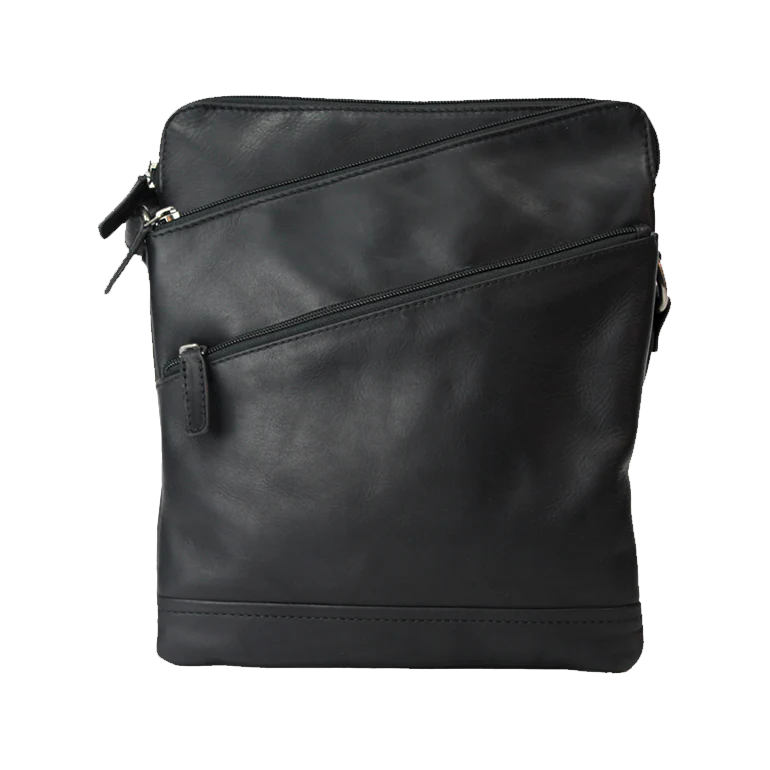 Rugged Earth Leather Black Purse