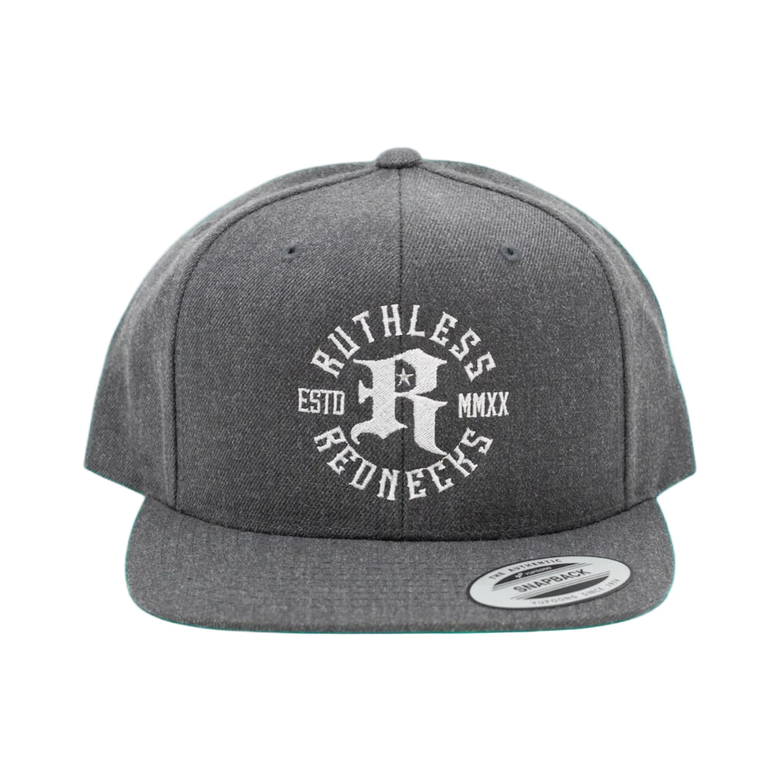 Ruthless Rednecks Icon Flat Brim Hat - Dark Heather