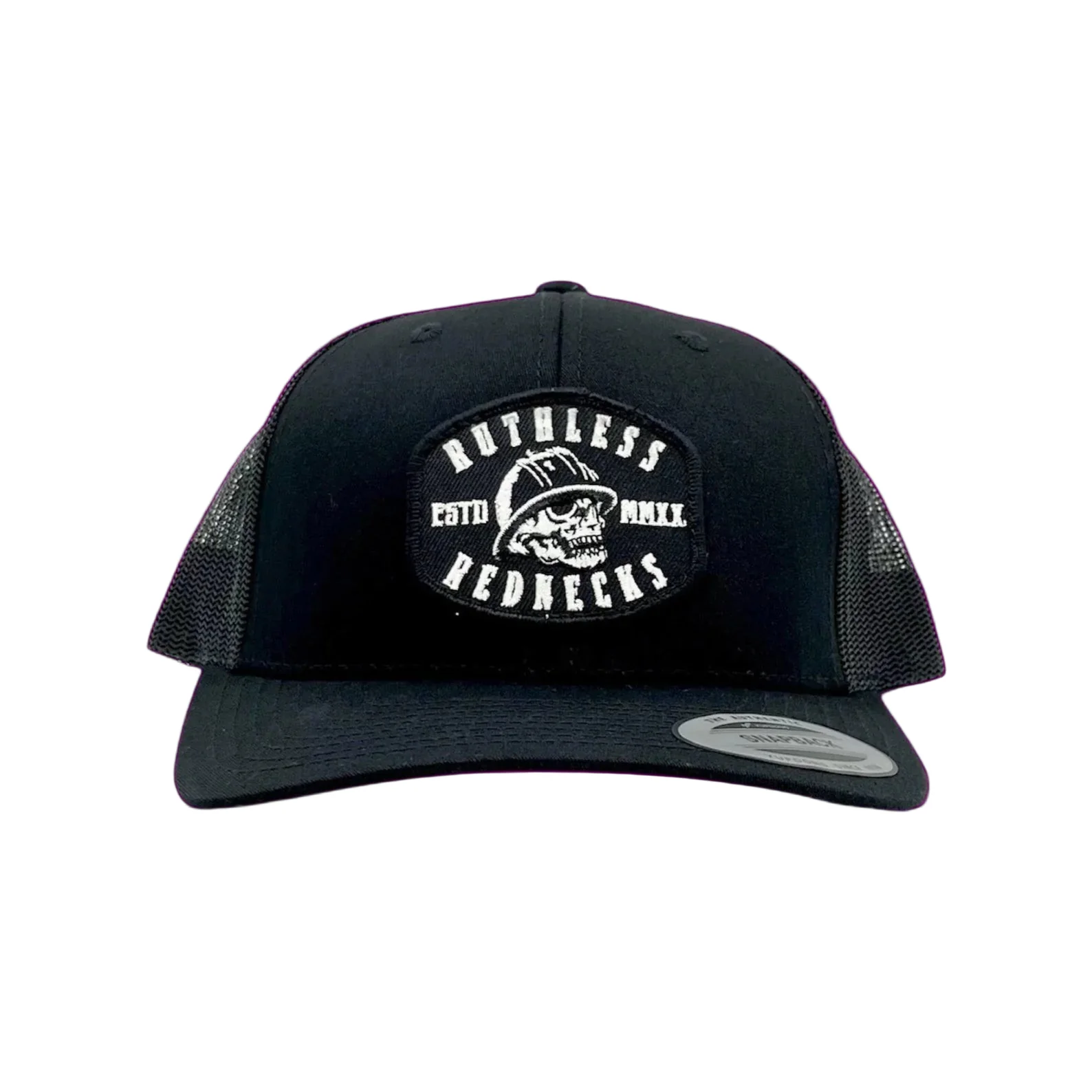 Ruthless Rednecks Hired Gun Curved Brim Snapback Cap - Black