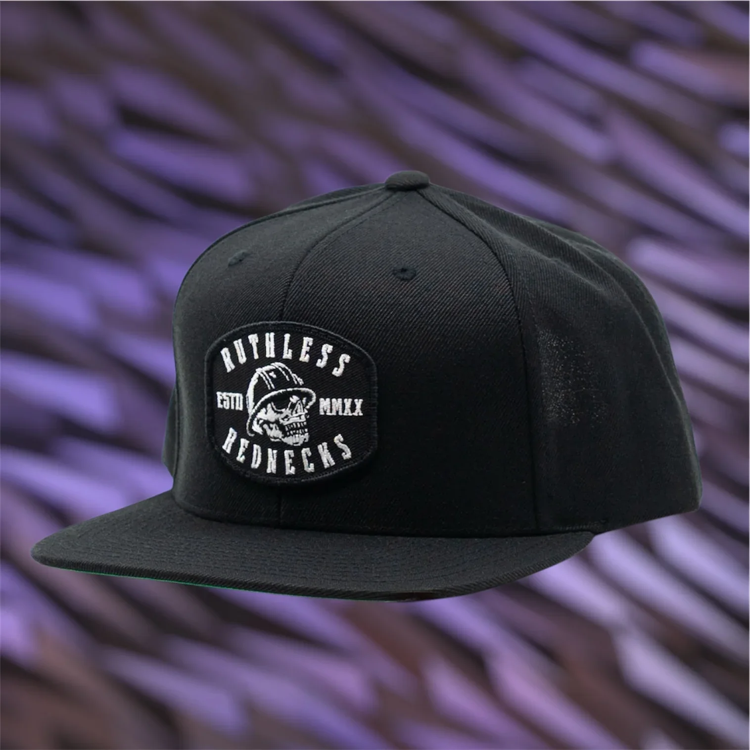 Ruthless Rednecks Hired Gun Flatbrim Hat - Black