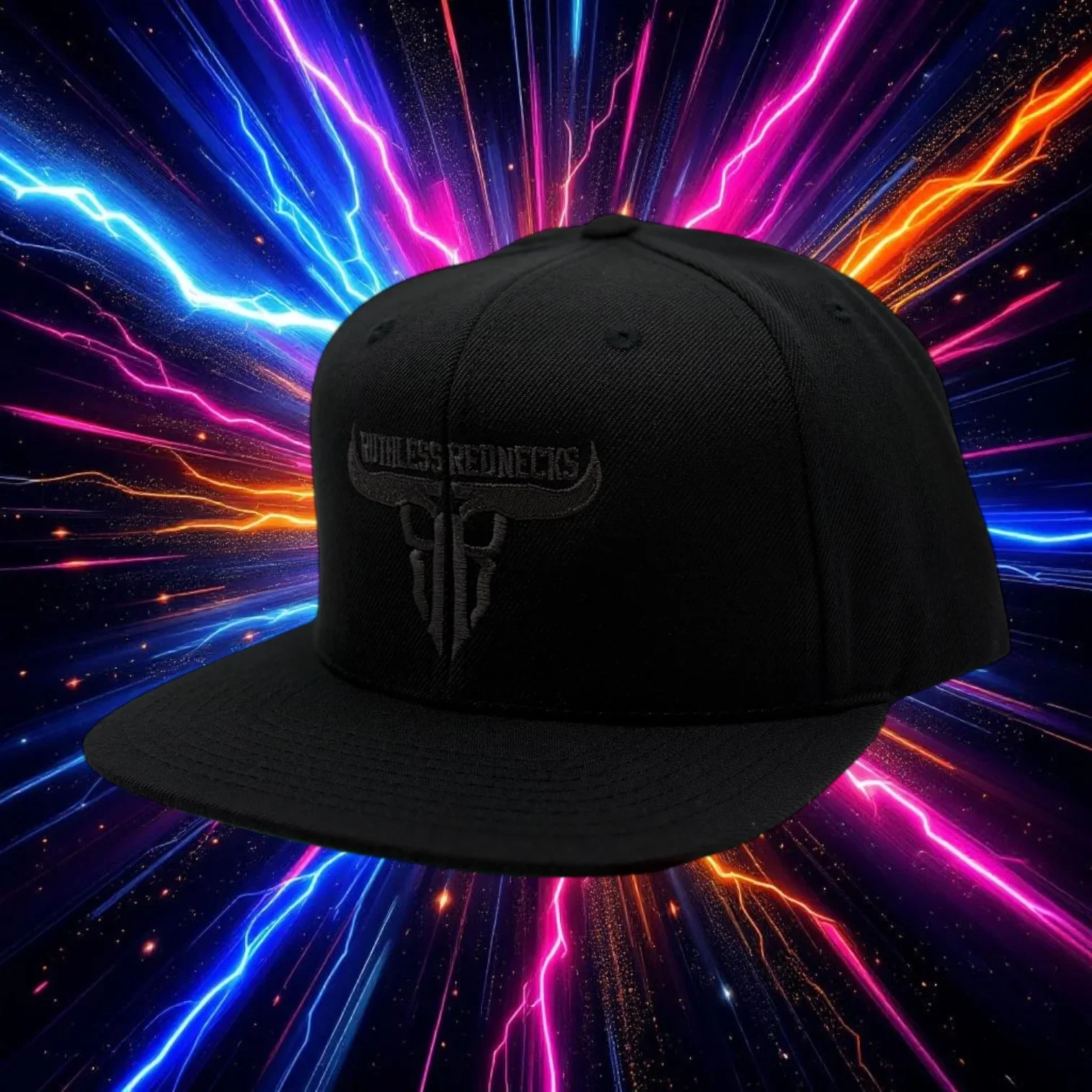 Ruthless Rednecks Raw Talent Flatbrim Hat - Black