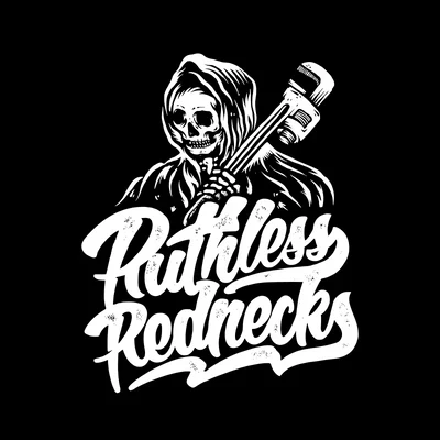 Ruthless Rednecks Wrenchin' Short Sleeve Tee Shirt - Black - Image 3