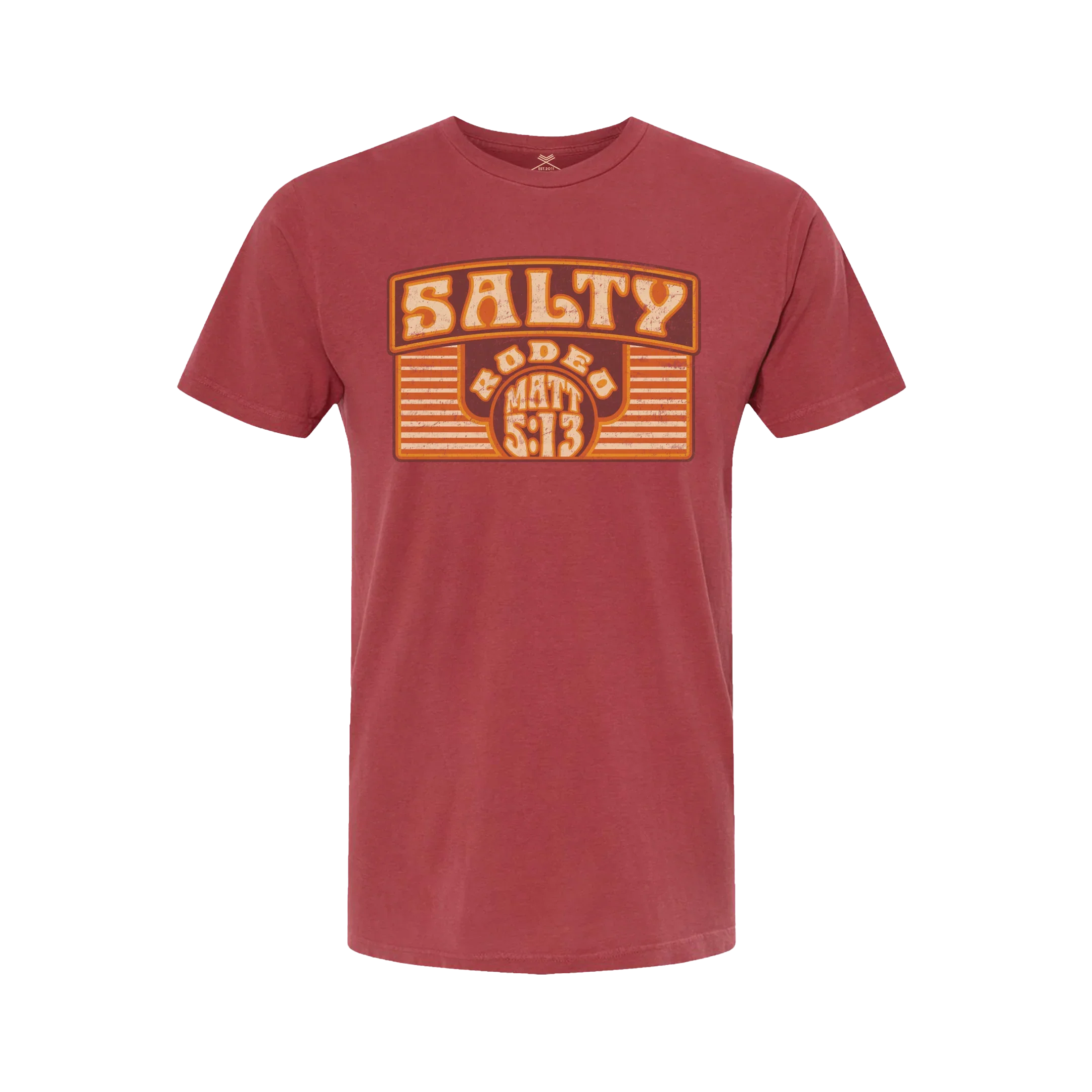 Salty Rodeo Company Tee Shirt-Crimson