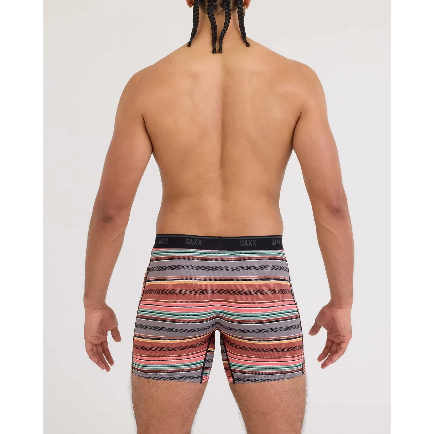 Saxx Quest Quick Dry Mesh BB Fly Globetrekker Stripe - Multi Colour - Image 2