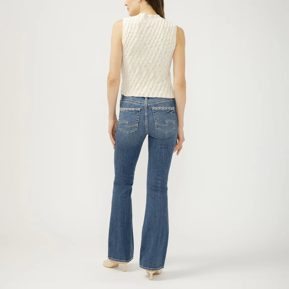 Silver Women's Avery High Rise Bootcut Jeans- Crossroads - Image 2