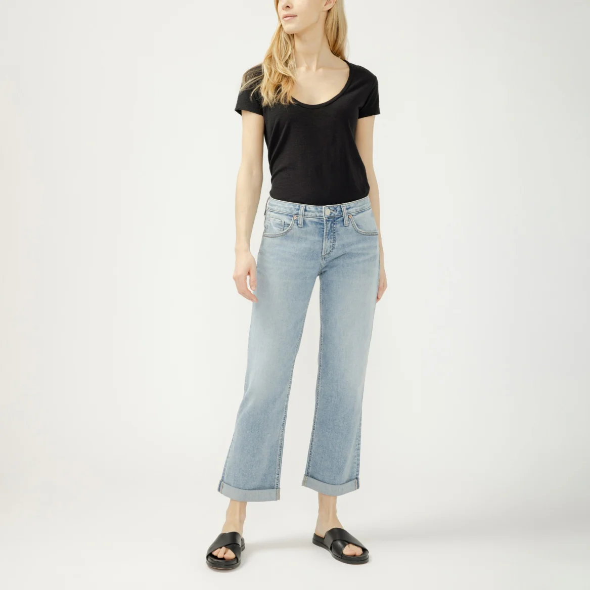 Silver Women's Chelsea Boyfriend Straight Leg Jeans - Golden Hour