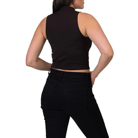 Silver Women's Mock Neck Sleeveless Knit Top - Image 6