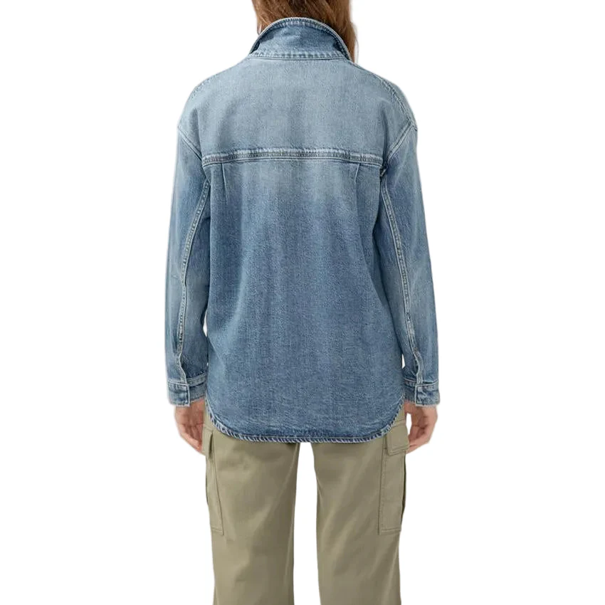 Silver Women's Shirt Jacket - Indigo - Image 2