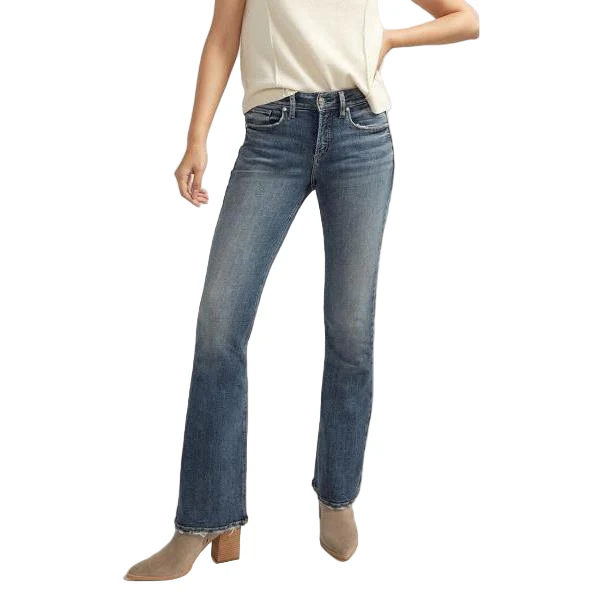 Silver Women's Suki Midrise Boot Cut Jeans - Indigo