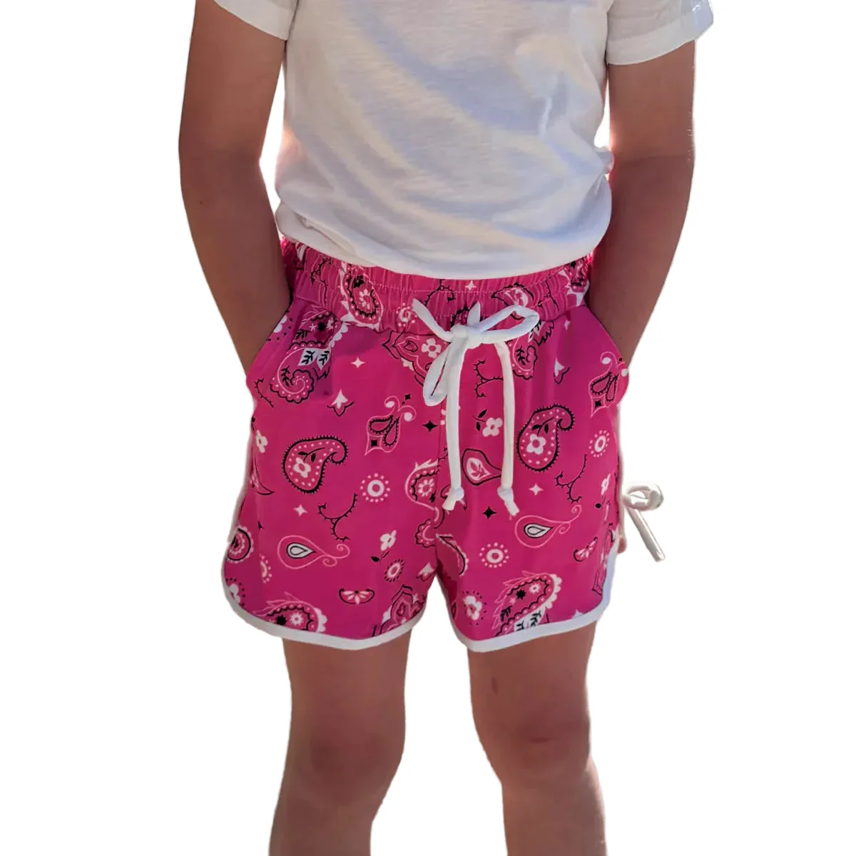 Sterling Kreek Girl's Bandana Babe Shorts - Hot Pink