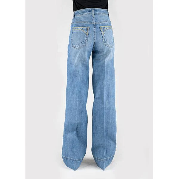 Stetson Women's High Waist Wide Leg Jean- Medium Wash - Image 2