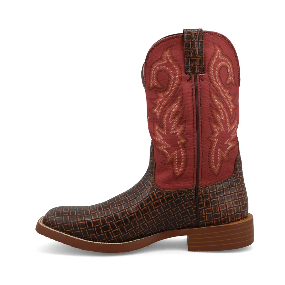 Twisted X Men's 11" Tech X Western Boots - Dark Chocolate/Rhubarb - Image 2