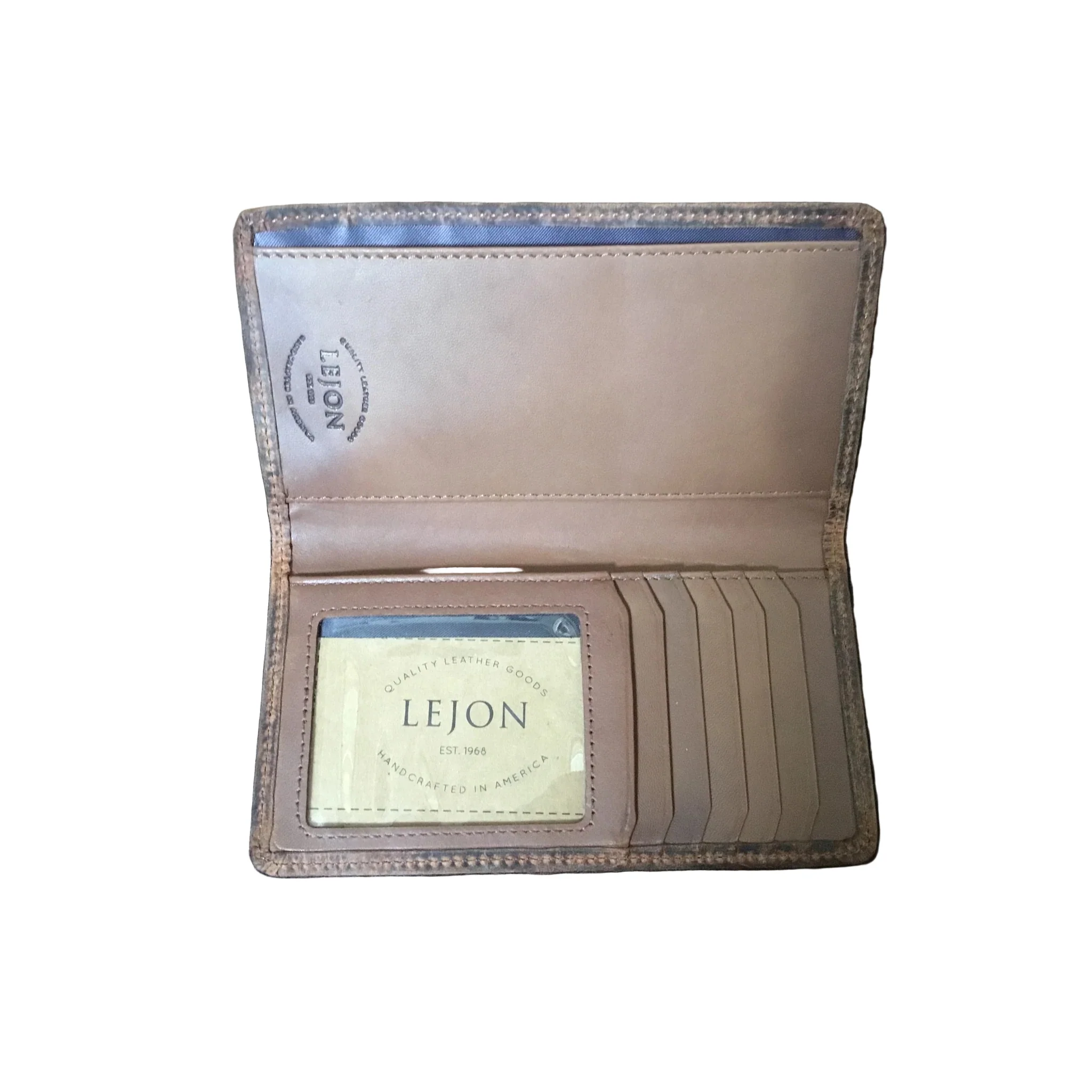 Vintage Bison Yum Checkbook - Sienna