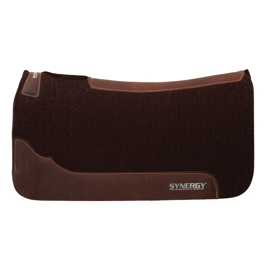 Weaver Synergy 1 1/4" Contoured Steam Pressed 100% Merino Wool Felt Performance Saddle Pad