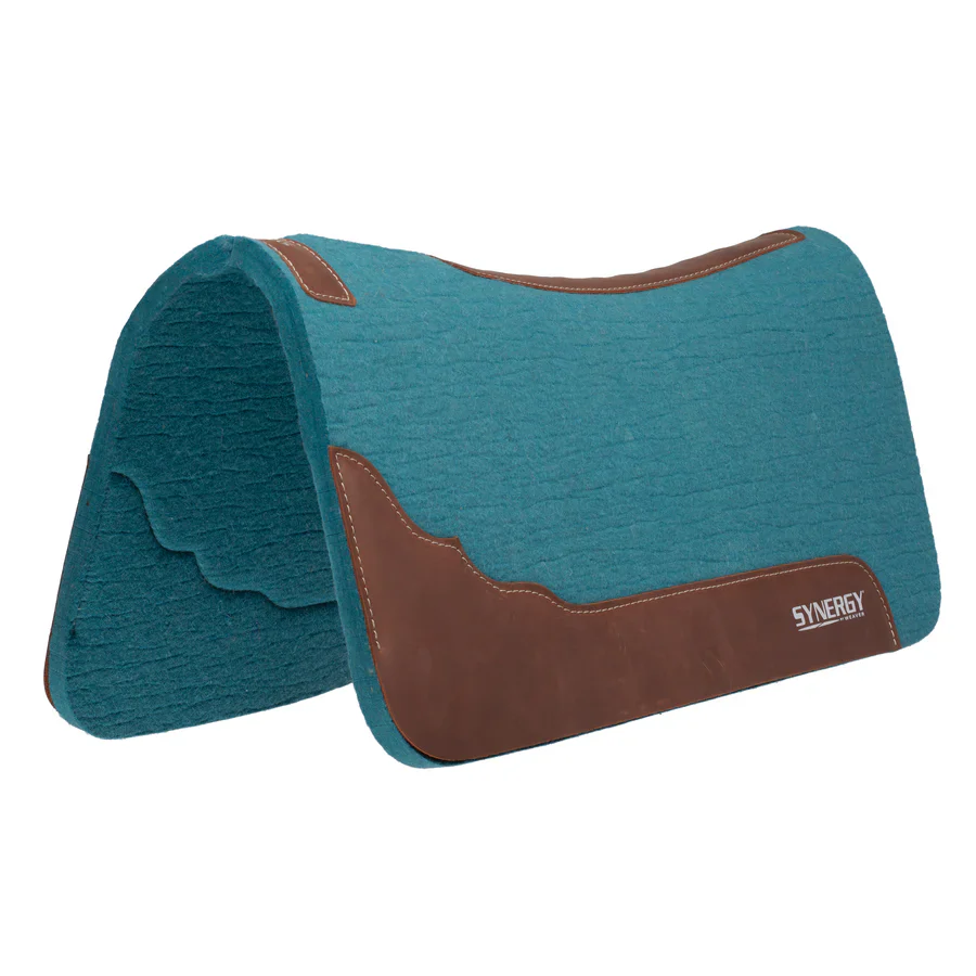 Weaver Synergy 1 1/4" Contoured Steam Pressed 100% Merino Wool Felt Performance Saddle Pad - Image 2