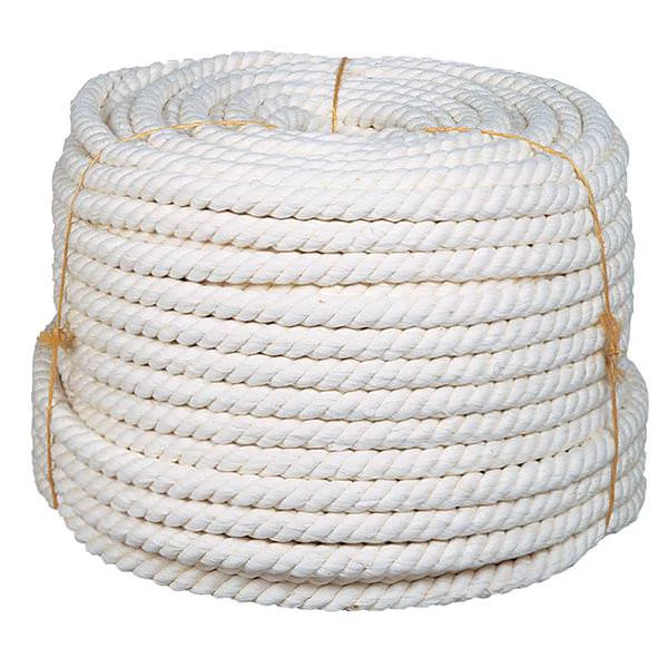 Weaver 3-Ply 1/2" White Cotton Rope - Price/Foot