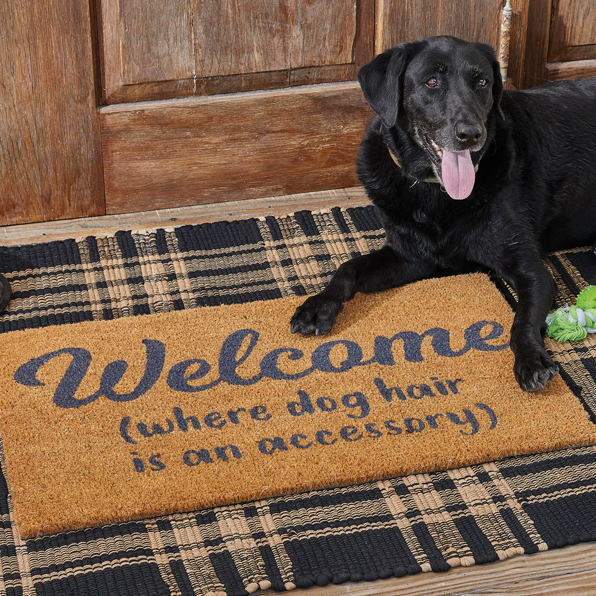 Welcome (Where dog hair is an accessory)  Doormat - Image 2