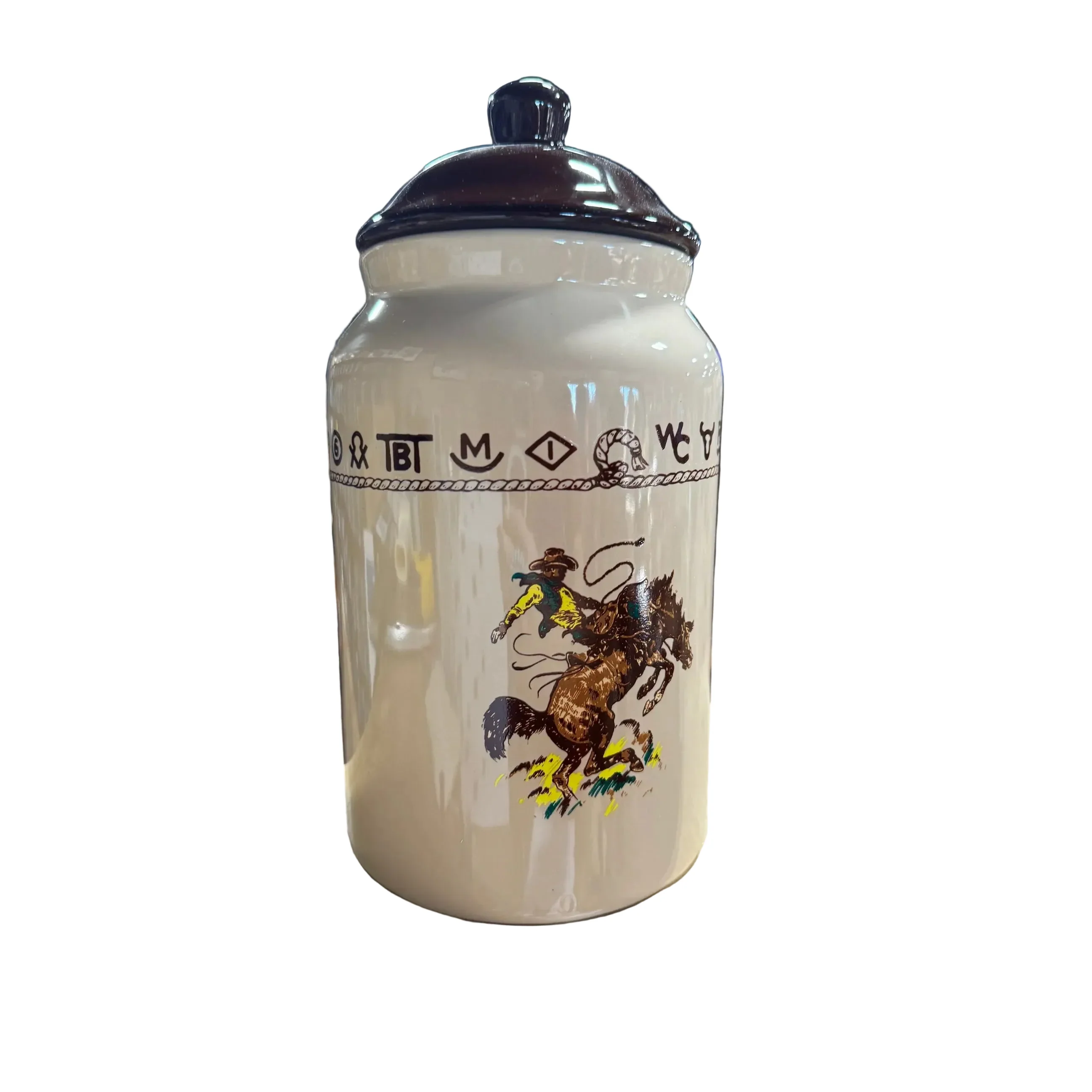 West Creation Bronc Ceramic Canister