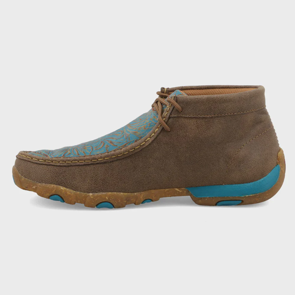 Women's Chukka Driving Moc - Bomber & Turquoise (WDM0148) - Image 2