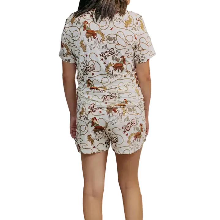 Women's Rodeo Modal Pajama Short Set - Rodeo Design - Image 2