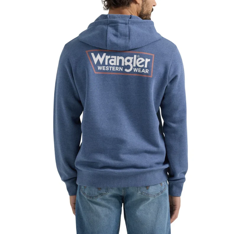 Wrangler®  Men's Pullover Hoodie - Dark Denim - Image 2