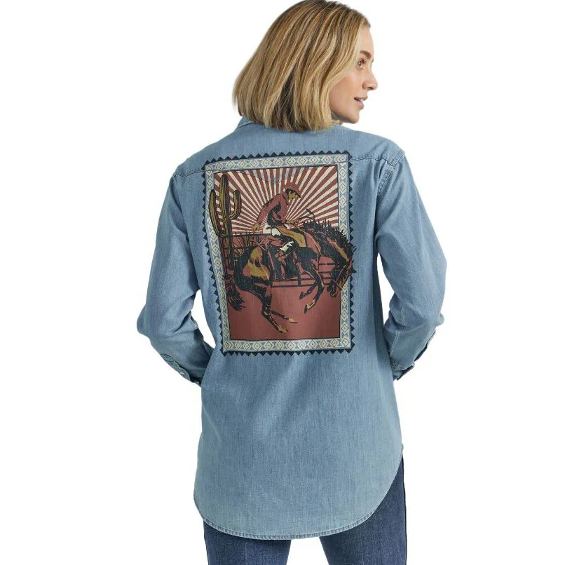 Wrangler Women's Retro Americana Shirt - Light Denim - Image 2