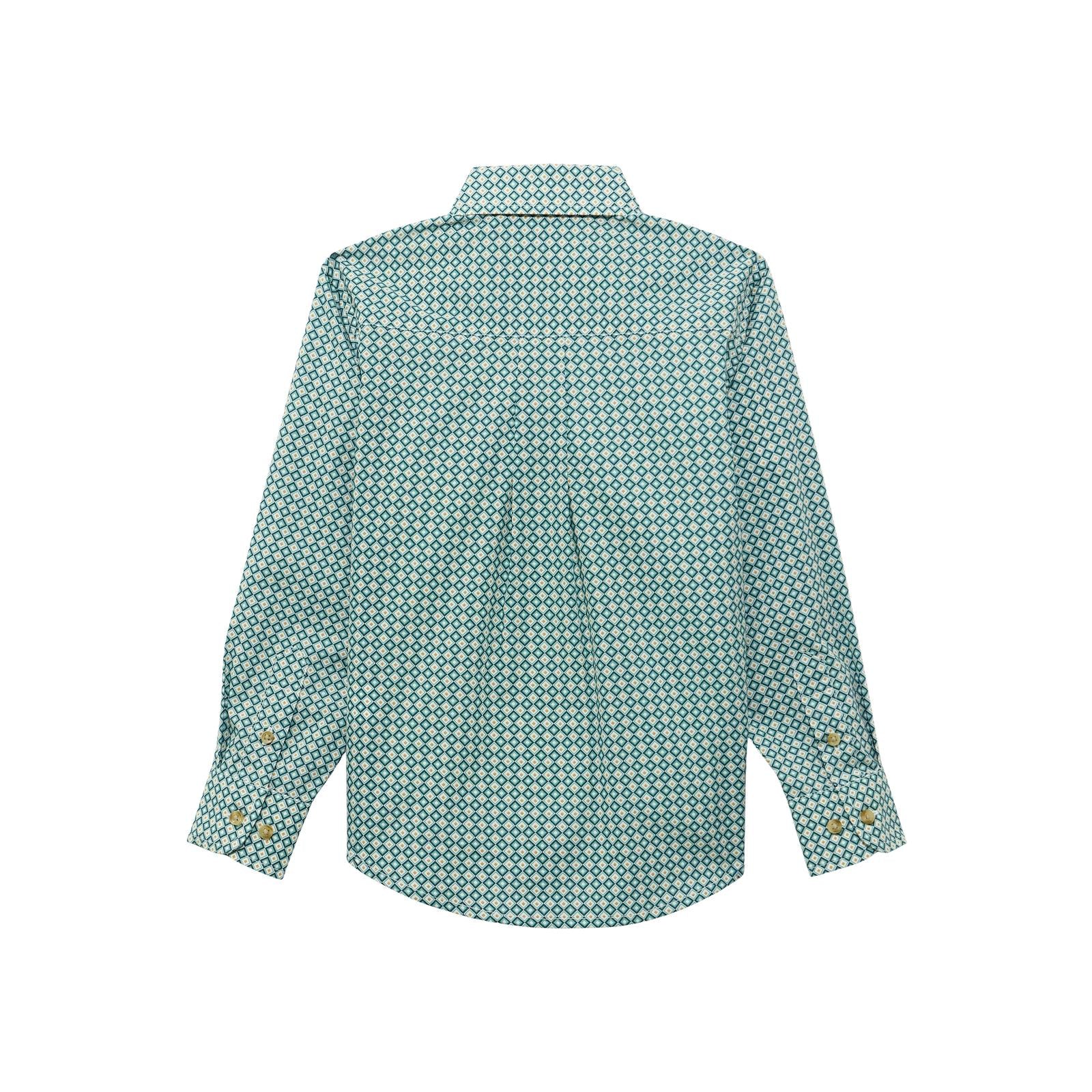 Wrangler Boy's Classic Long Sleeve Shirt - Turquoise - Image 2