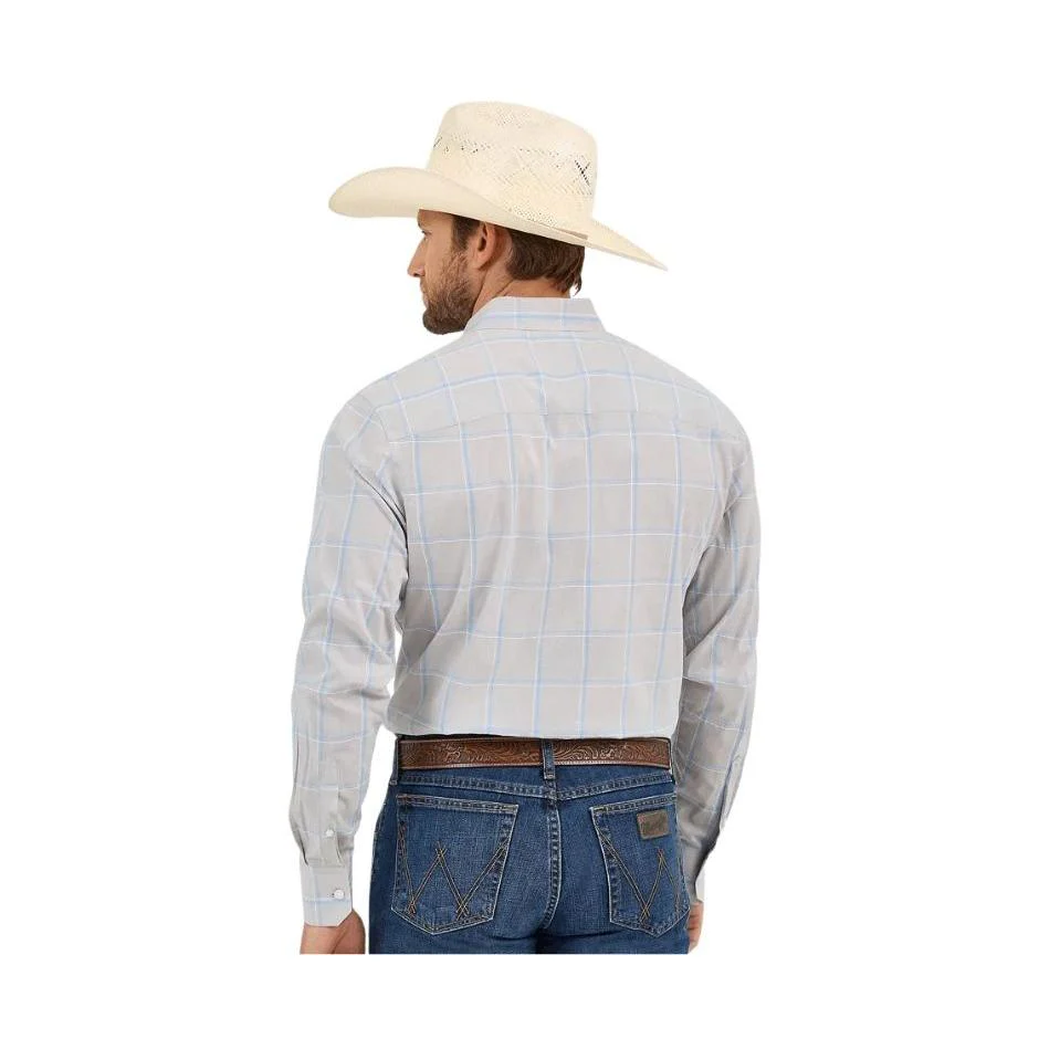 Wrangler Men's Cody Johnson  Long Sleeve  Shirt- Grey/Blue - Image 2