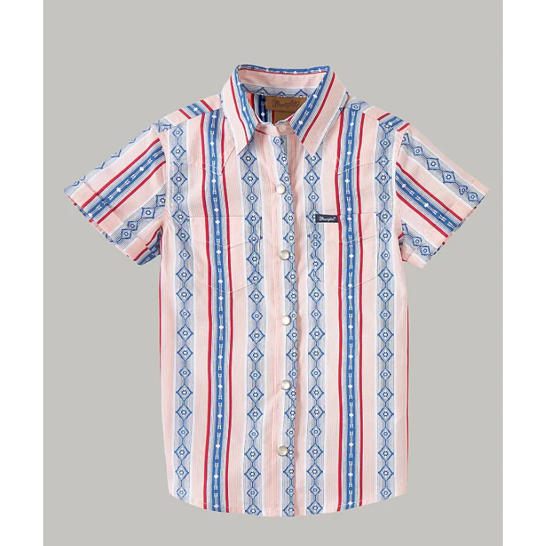 Wrangler Girl's Western Top - Bubble Pink