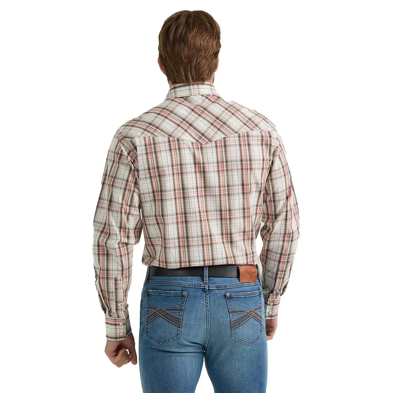 Wrangler  Men's 20X Competition Long Sleeve Shirt - Brown - Image 3