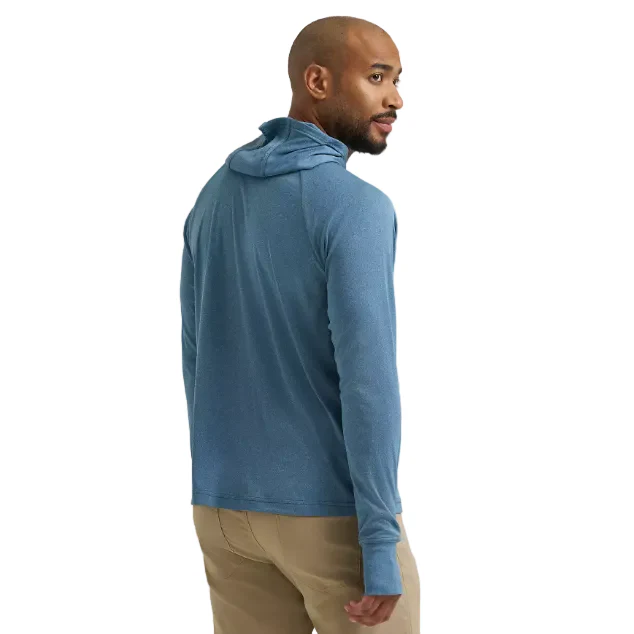 Wrangler Men's All Terrain Gear Long Sleeve Hooded Sun Tee - Blue Opal - Image 2
