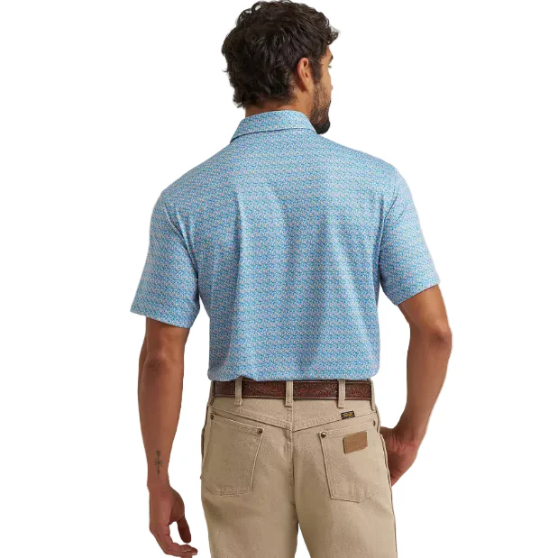 Wrangler Men's All Terrain Gear Men's Performance Polo Shirt - Papaya Punch - Image 2