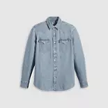 Wrangler Men's Classic Standard Fit Long Sleeve Western Shirt - Stonewash/Medium Wash - Image 3