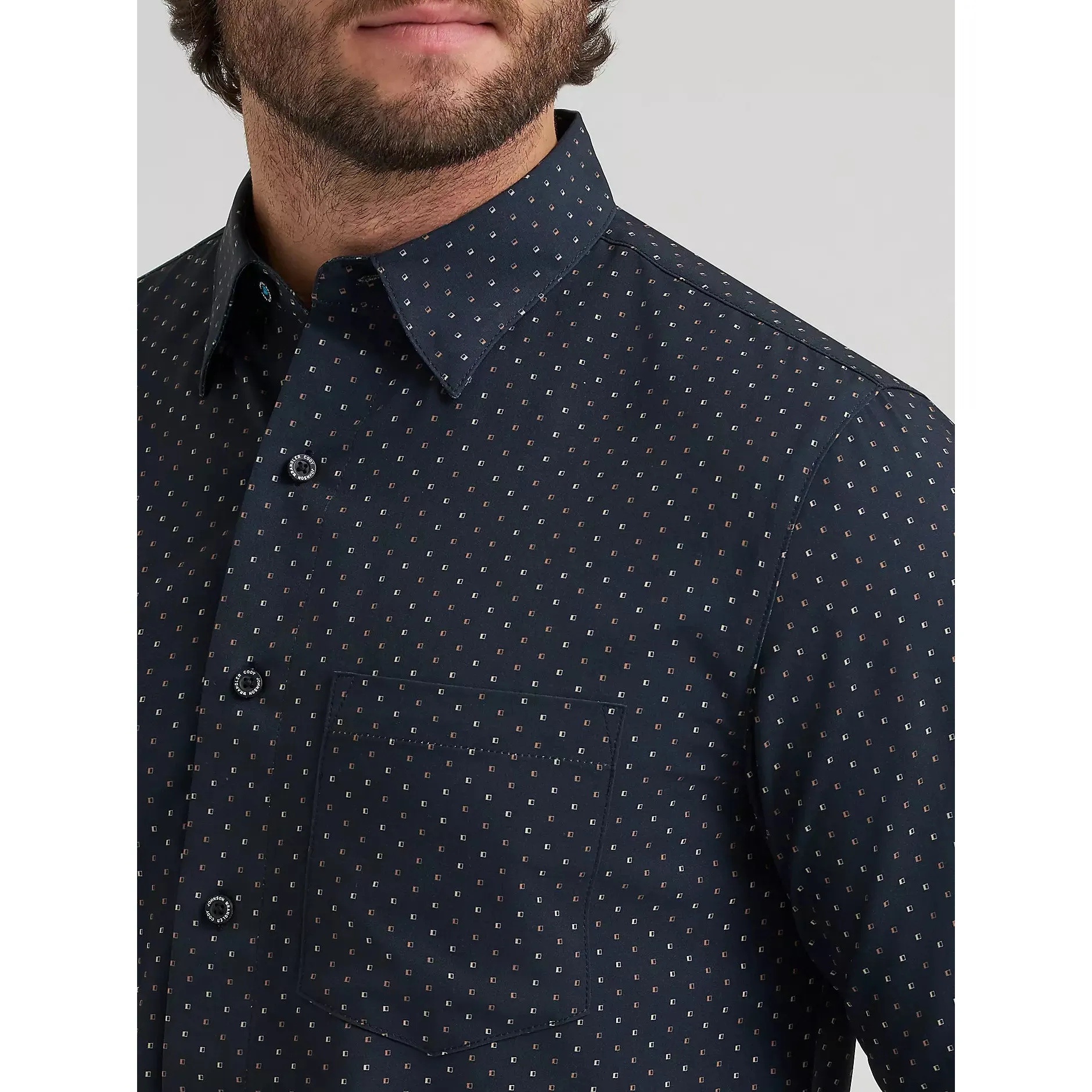 Wrangler Men's Cody Johnson Performance Button Down LS Shirt - D Spots - Image 3