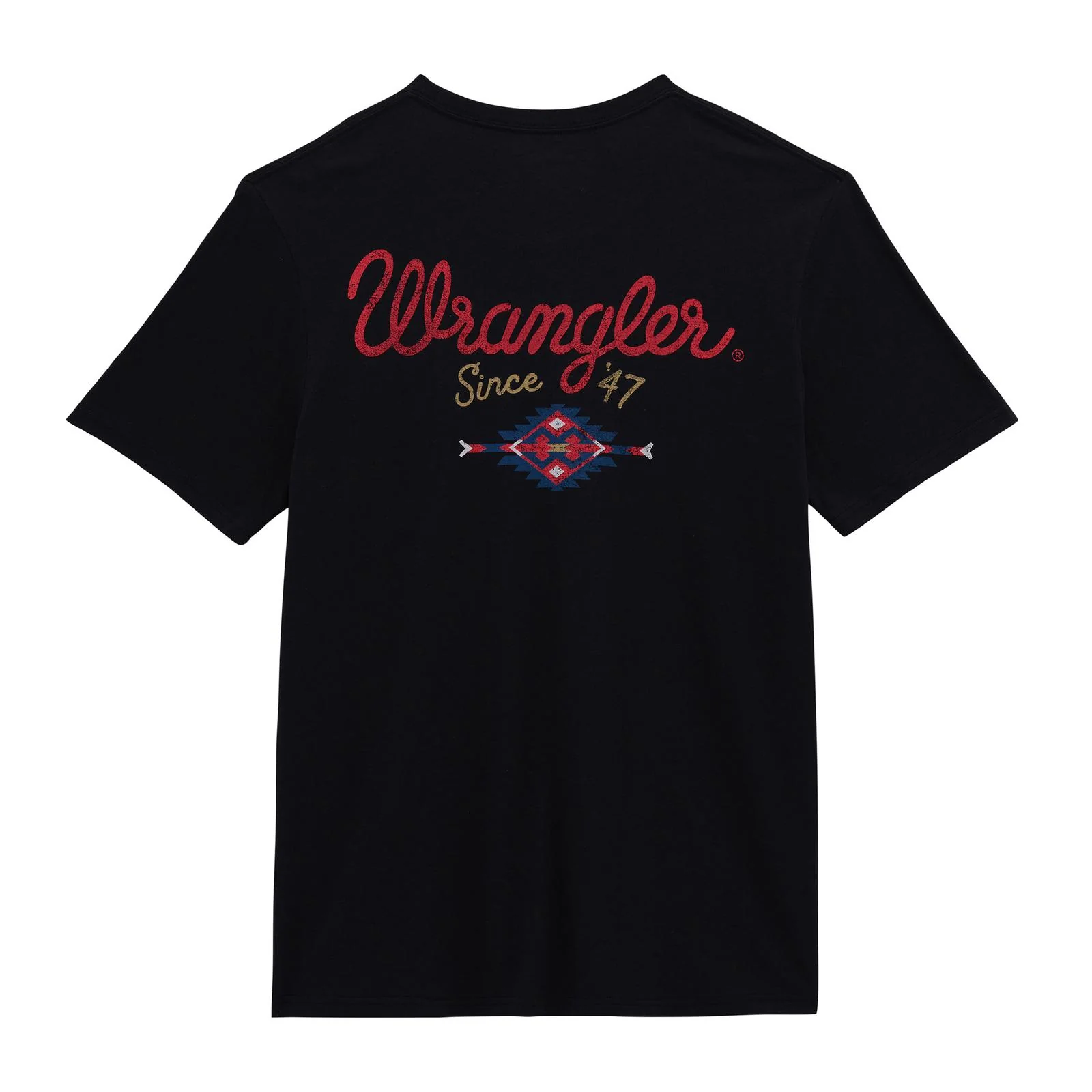 Wrangler Men's Graphic Short Sleeve Hollow Tee Shirt - Jet Black