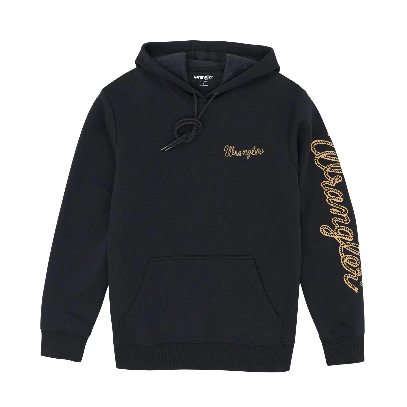 Wrangler Men's Long Sleeve Graphic Hoodie - Black