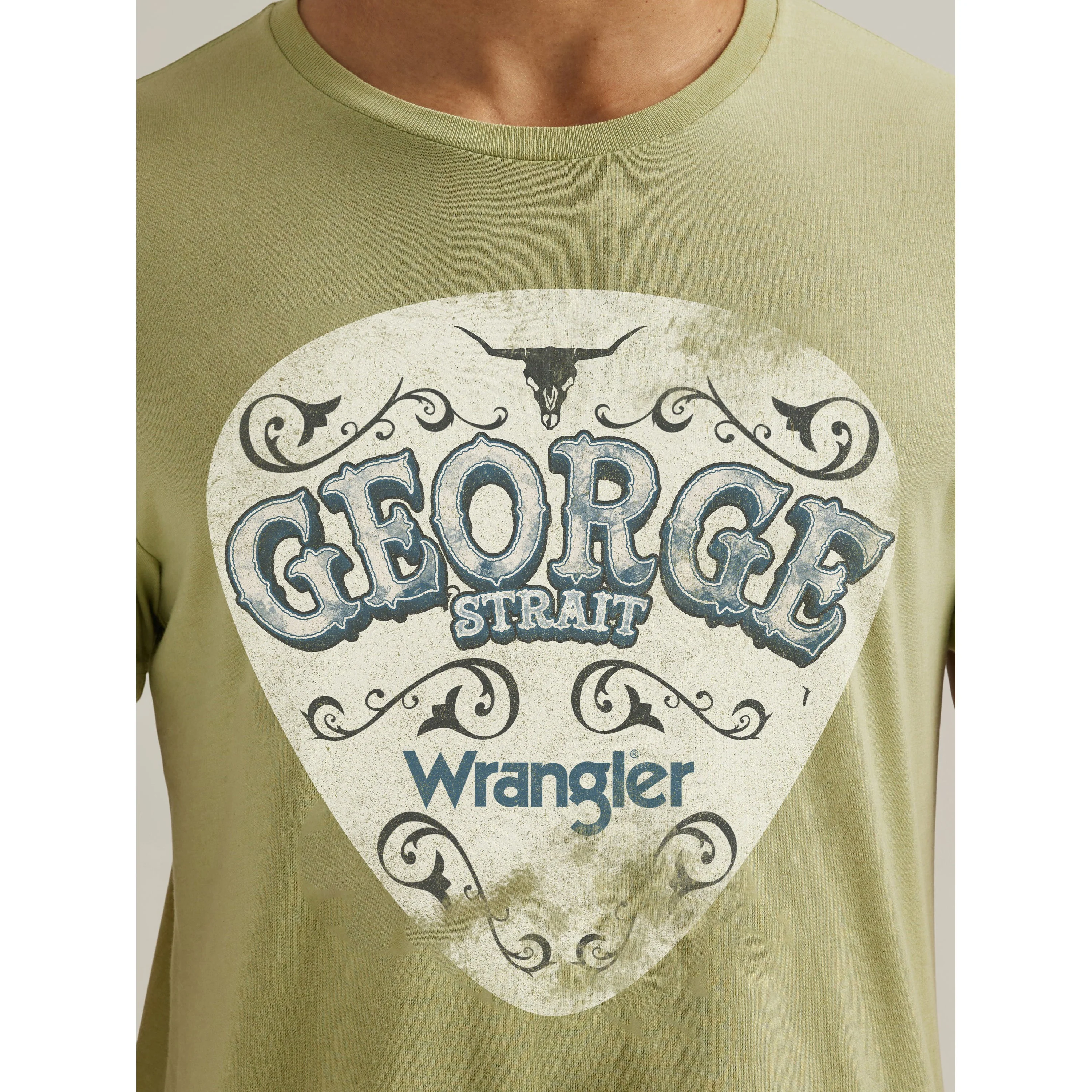 Wrangler Men's George Strait Graphic Tee - Green - Image 3