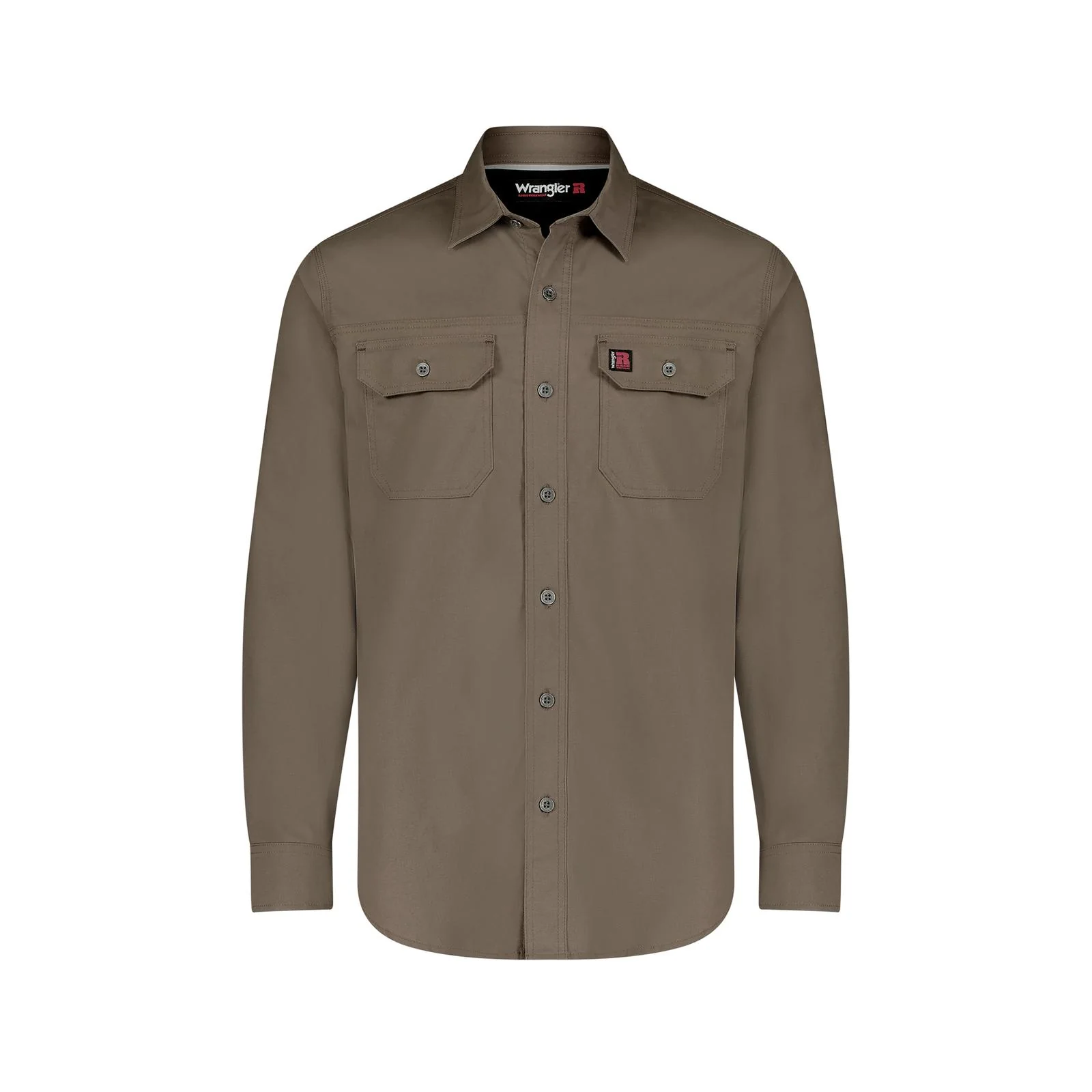 Wrangler Men's RIGGS Workwear Advanced Comfort Long Sleeve Shirt - Chocolate