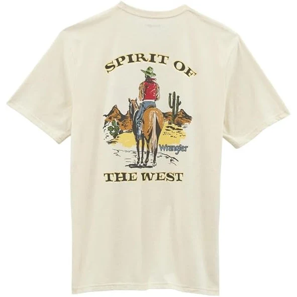 Wrangler Men's Short Sleeve One Pocket Tee Shirt - Whisper White