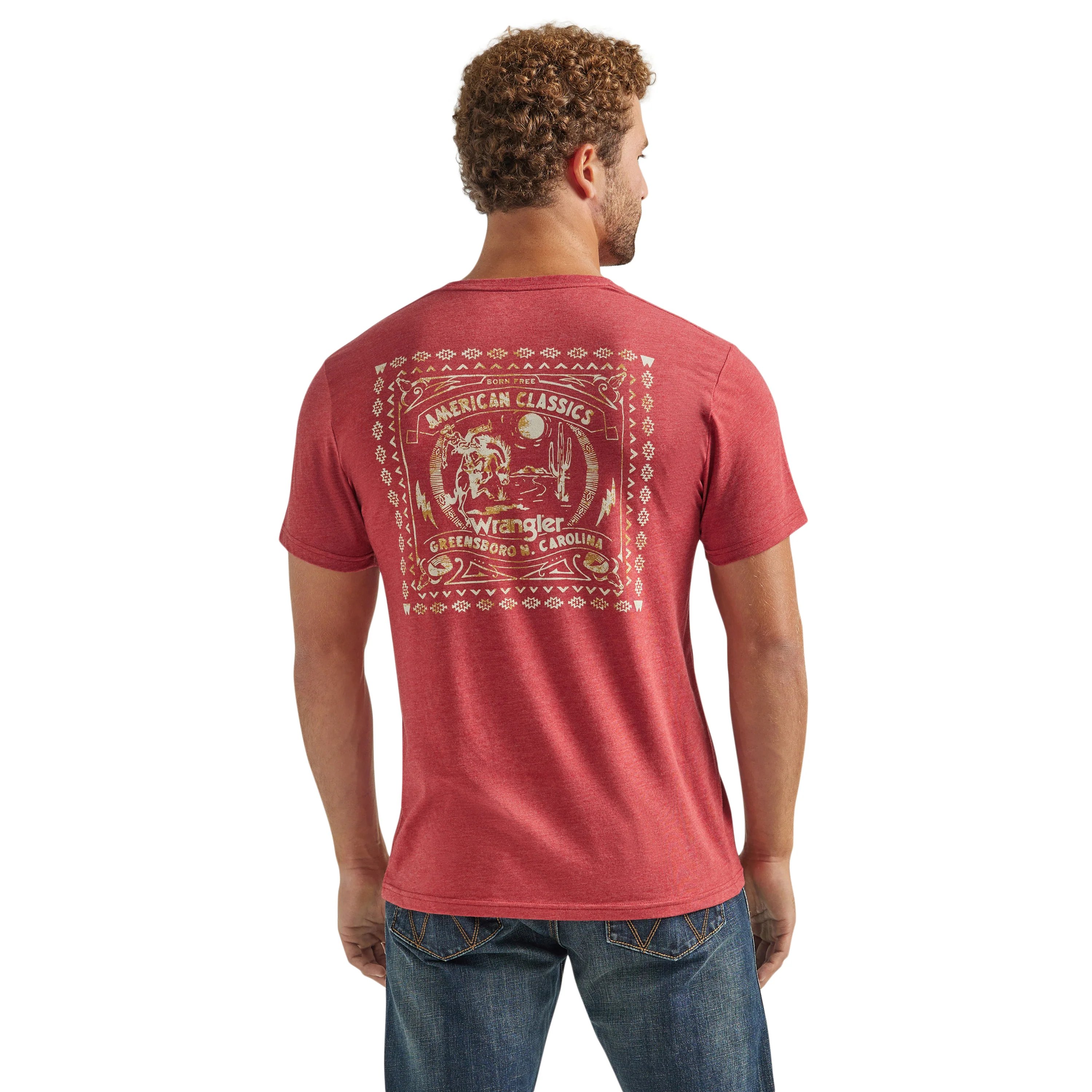 Wrangler Men's Short Sleeve T-Shirt - Heather Red - Image 2
