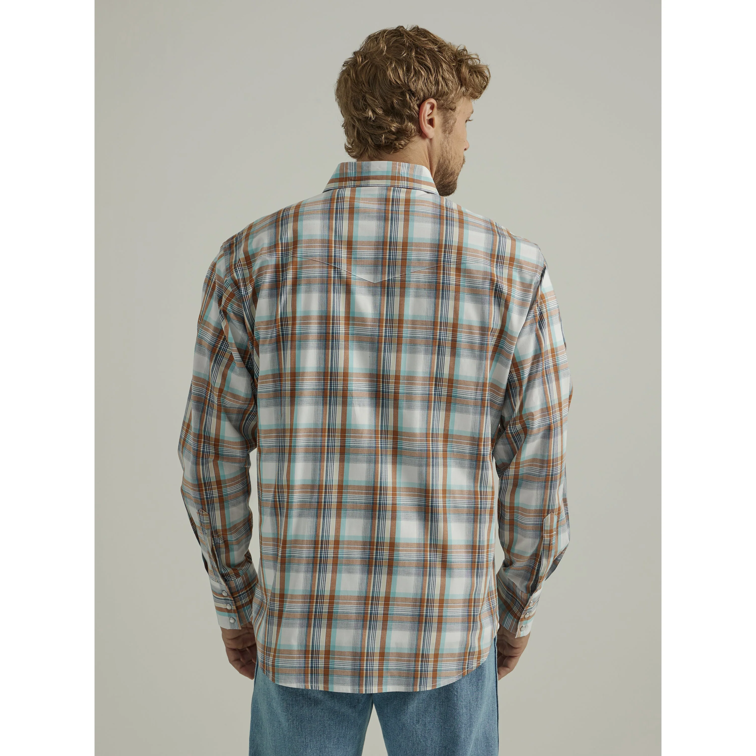 Wrangler Men's Wrinkle Free Long Sleeve Shirt - Brown - Image 2