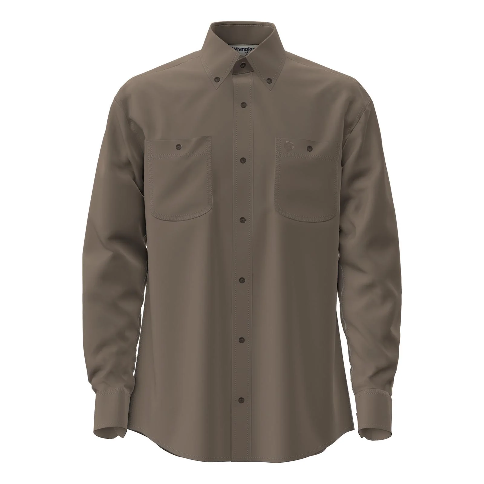 Wrangler Men's Wrangler George Strait Collection 2 Pocket LS Shirt - Walnut
