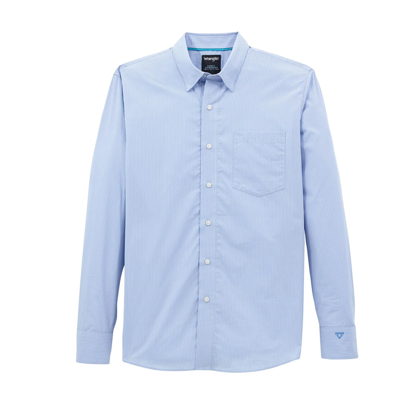 Wrangler Men's Wrangler X Cody Johnson Classic Fit Long Sleeve  Shirt - Blue
