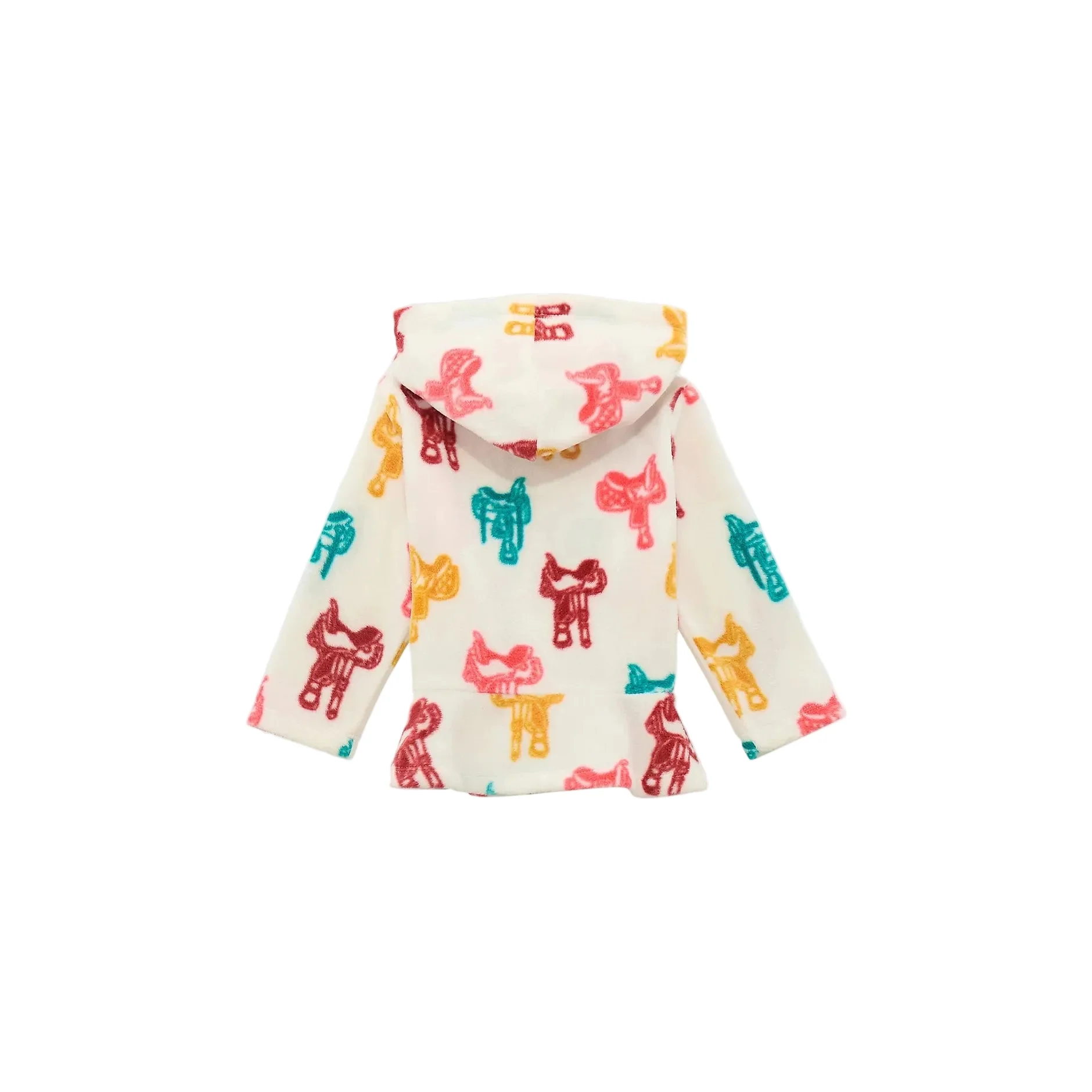 Wrangler Western Baby Girl  Long Sleeve Fleece Jacket- Saddle White - Image 2
