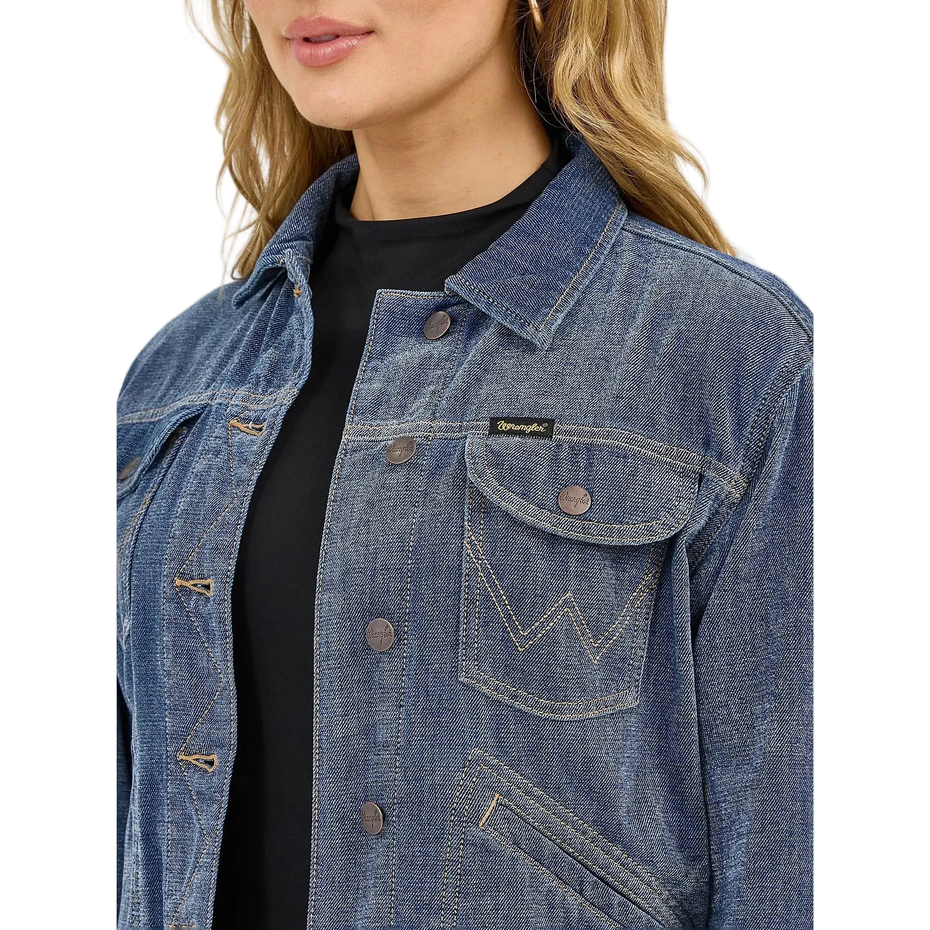 Wrangler Women's Airy Denim Jacket - Blue - Image 4