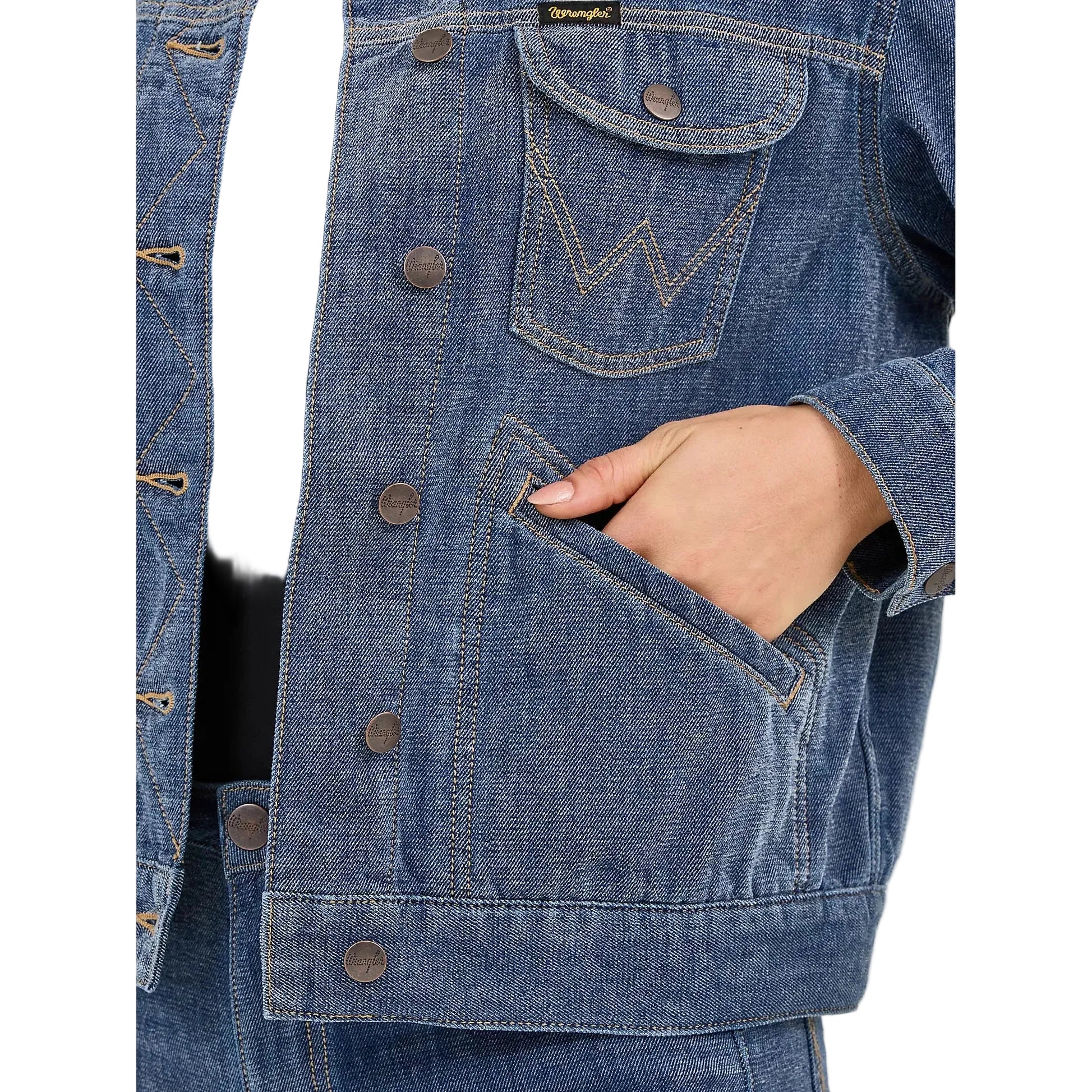 Wrangler Women's Airy Denim Jacket - Blue - Image 5